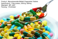 Tabletas dispersibles Película-revestidas, 250mg, de Mycophenolate Mofetil medicaciones orales 500mg