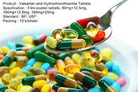 Tabletas Película-revestidas de las tabletas de Valsartan y de Hydrochlorothiazide, 80mg+12.5mg, 160mg+12.5mg, 160mg+25mg
