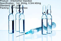 Medicación antimalarial 80mg/1ml 40mg/0.5ml del agente de Artemether de la dosificación antimalarial de la inyección