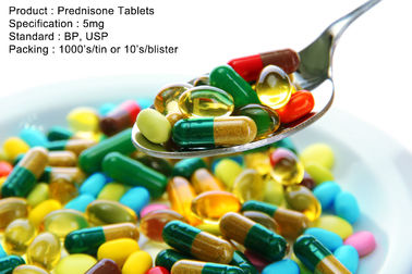 Prednisolone hace tabletas 5mg, agonista glucocorticoide del receptor de la tableta oral de la prednisona