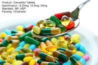 Carvedilol hace tabletas 6.25mg, 12.5mg, medicaciones orales 25mg