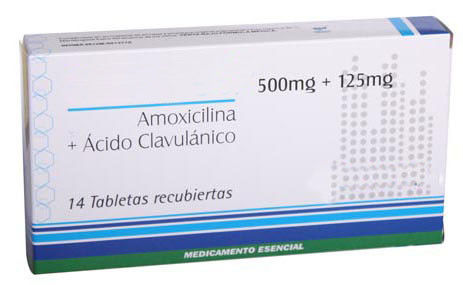 Comprimidos de amoxicilina y clavulanato de potasio