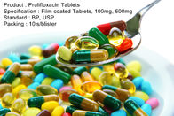 Prulifloxacin hace tabletas las tabletas revestidas de la película, 100mg, antibióticos orales de las medicaciones 600mg