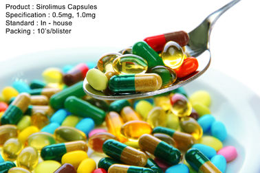Sirolimus encapsula 0.5mg, medicaciones orales 1.0mg