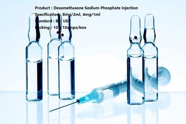 dosificación parenteral de la inyección del fosfato de sodio de Dexamethasone del pequeño volumen 4mg/1ml 