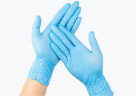 Guantes disponibles libres del examen del nitrilo del aparato médico del polvo con textura del finger