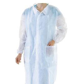 Vestido quirúrgico no tejido disponible del puño de Kniffed de la capa del laboratorio de SMS/Pp para la clínica