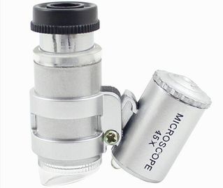 Investigue el mini microscopio óptico del bolsillo del equipamiento médico/45X LED