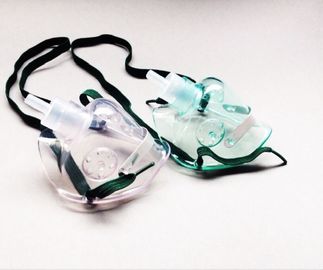 Tranparent/máscara de oxígeno disponible del nebulizador del aparato médico del verde con el tubo
